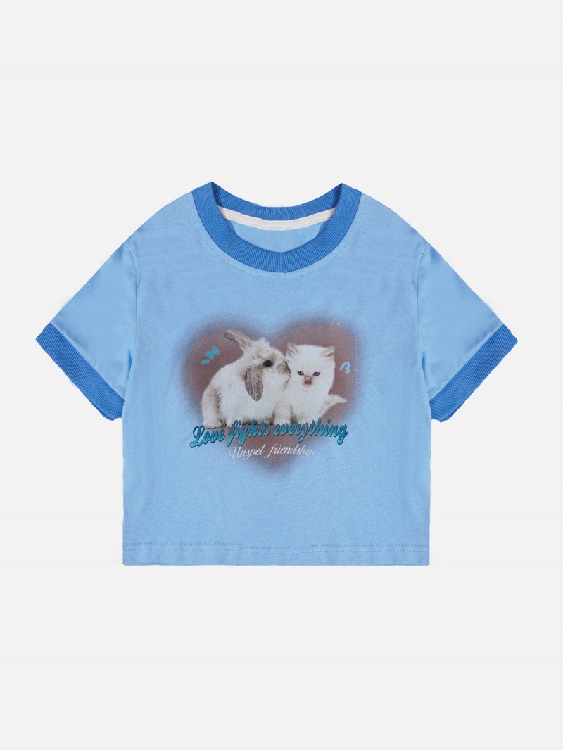 T Shirts Aelfric Eden Pets Print Tee Blanche | UTP-48258486